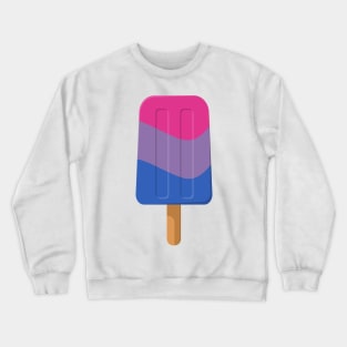 Bisexual Pride Flag Colored Ice Pop Crewneck Sweatshirt